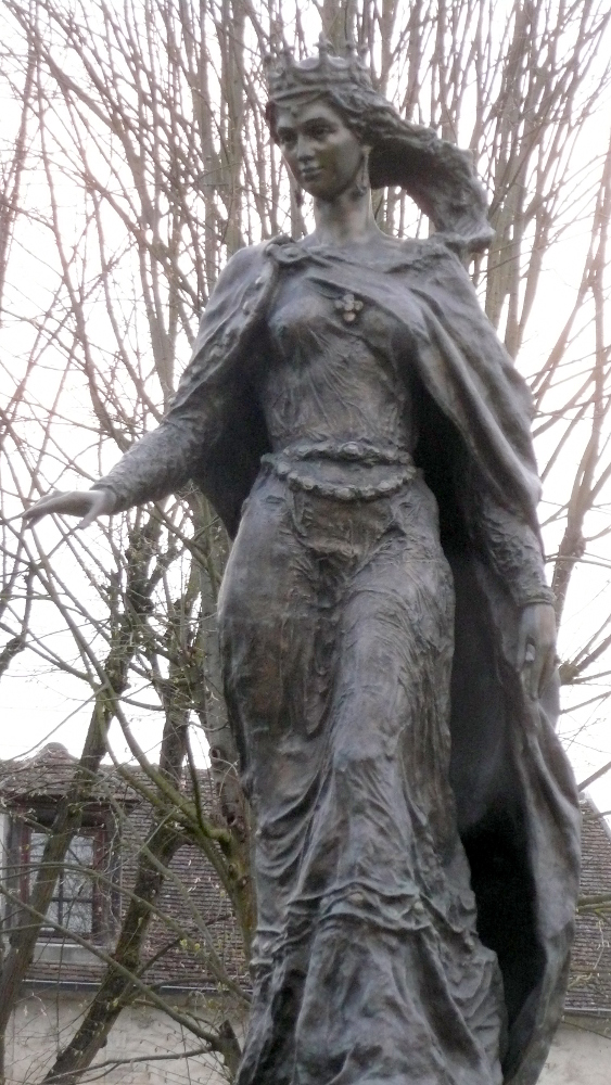 Statue of Anna of Kiev erected in 2005 near her purported place of burial